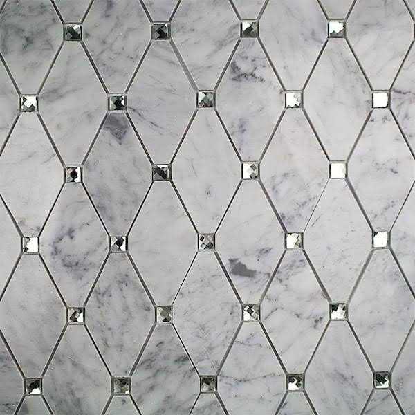 Mirage 3 x 5 Glass/Marble Random Mosaic Wall Tile Ivy Hill Tile - Cheap Fitting