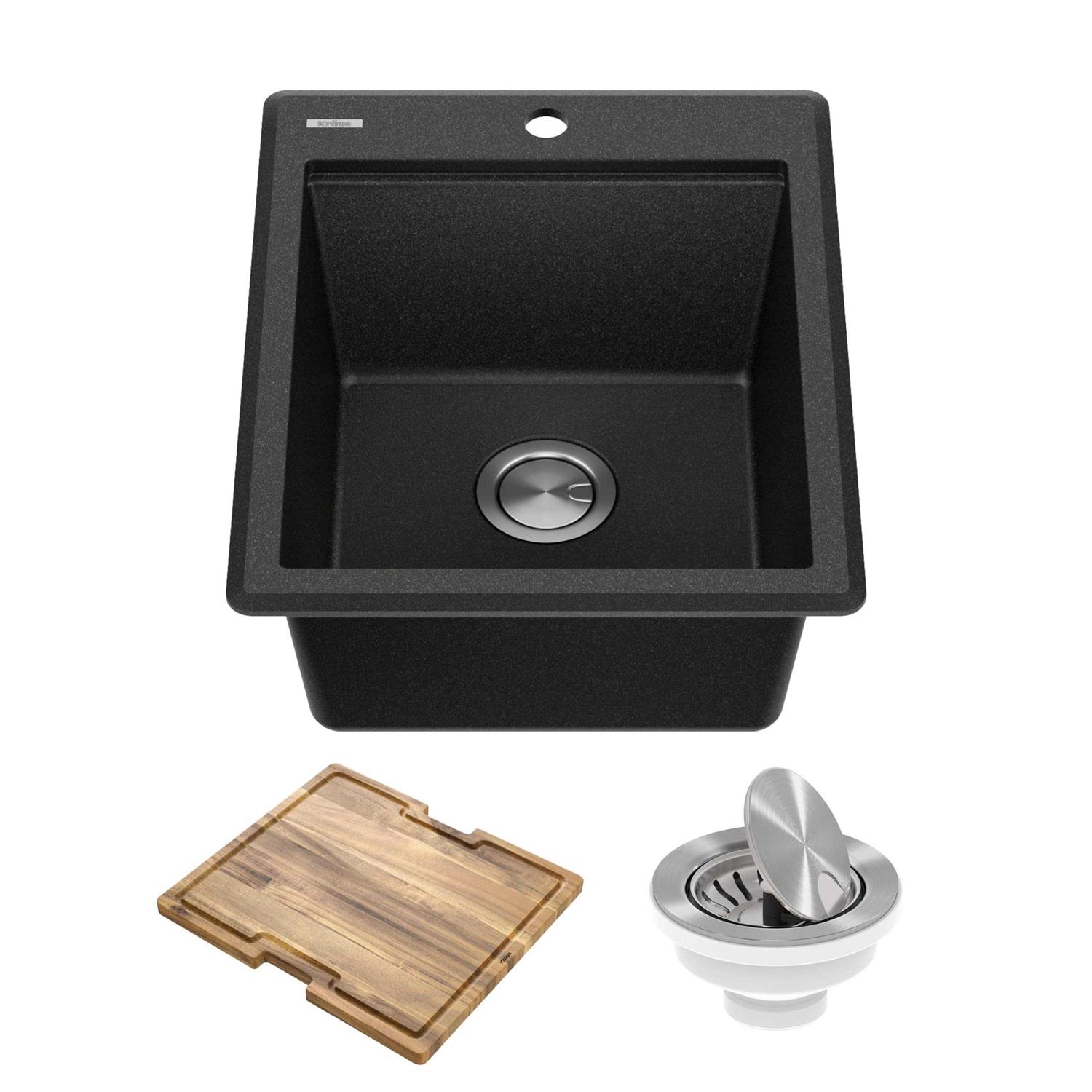 Kraus Bellucci Workstation 30 Undermount Granite Composite Single Bowl Kitchen Sink KGUW1-30WH - Cheap Fitting
