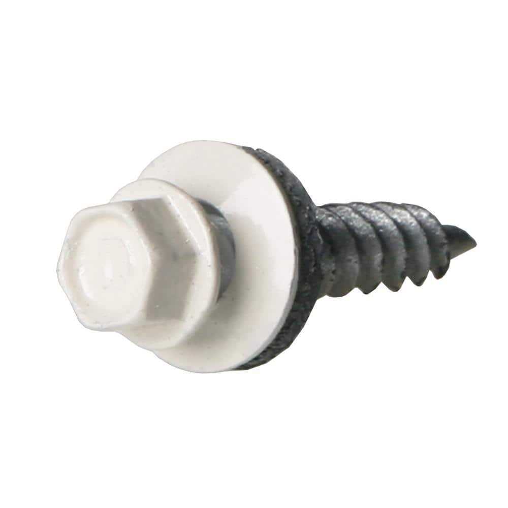 Tuftex 1 in. DeckDrain Galvanized White Fasteners - Cheap Fitting