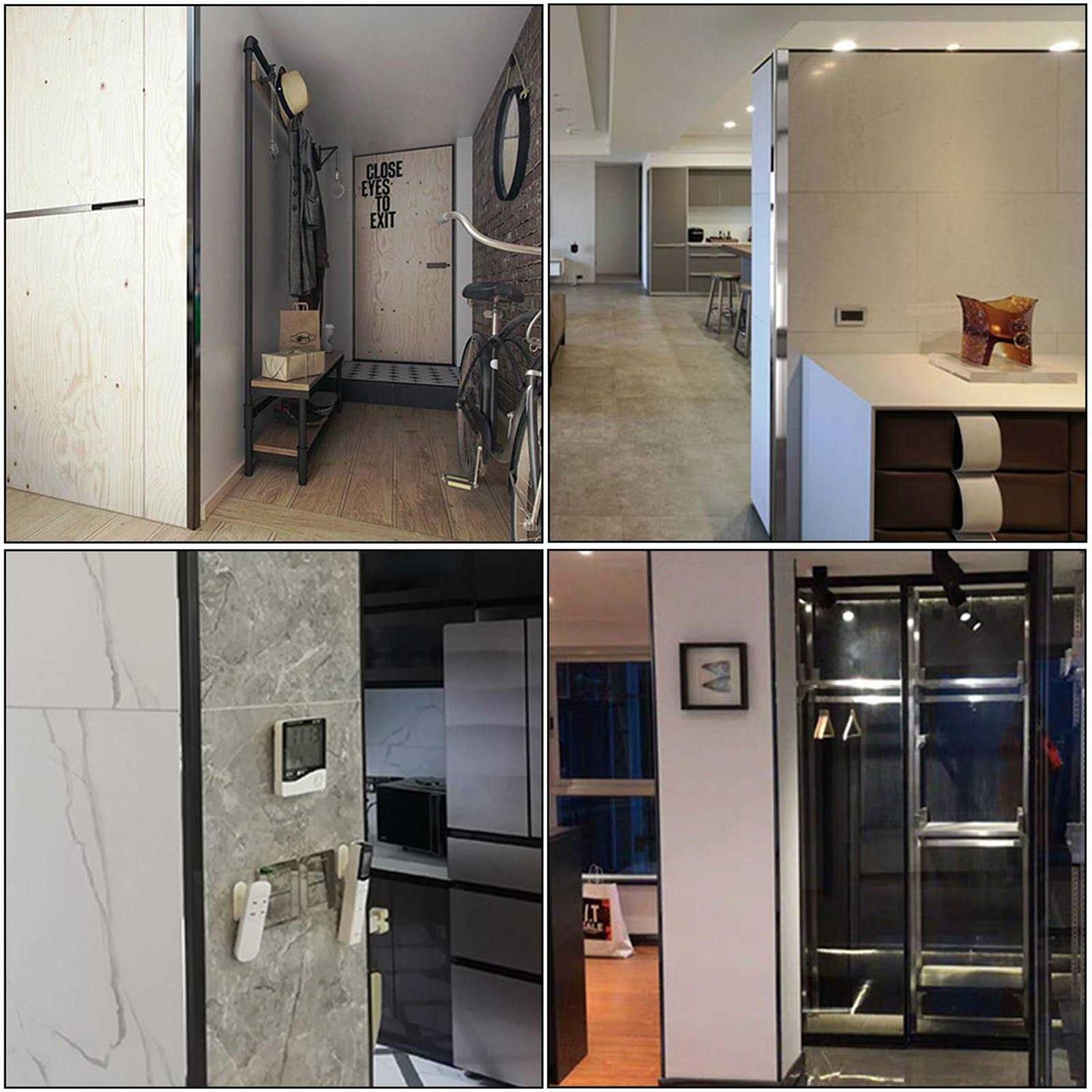 VEVOR Stainless Steel Corner Guards 2 x 2 x 48 inch Metal Wall Corner Protector Pack Corner Guards 20 Ga 304 Stainless Corner Guard - Cheap Fitting