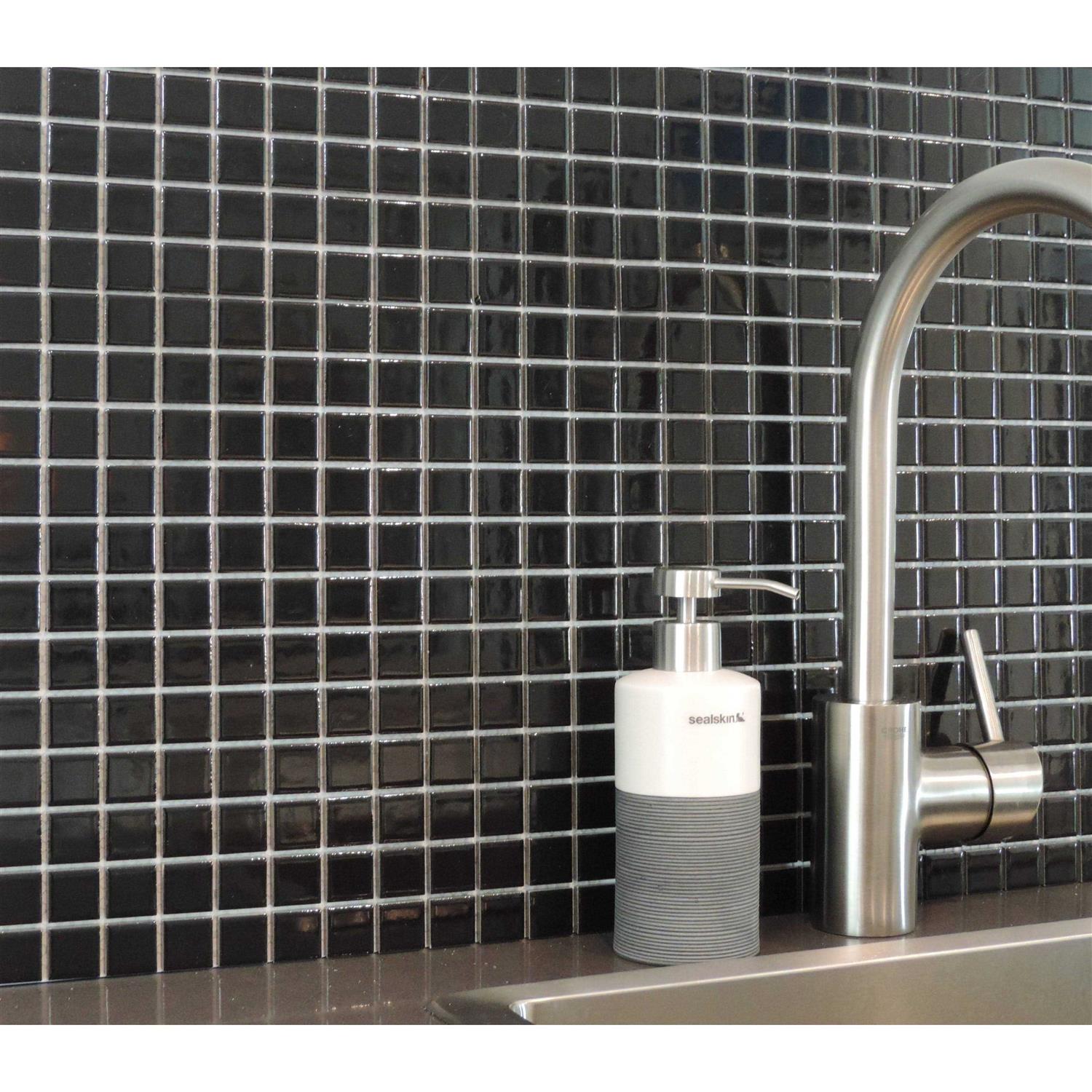 Barcelona 1 x 1 Porcelain Grid Mosaic Wall & Floor Tile The Mosaic Factory - Cheap Fitting