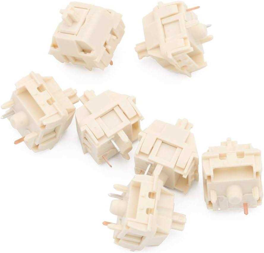 NovelKeys x Kailh Cream Switch 4pin RGB SMD Linear 55g Force 5pin mx Switch for Backlit Mechanical Keyboard 50m - Cheap Fitting