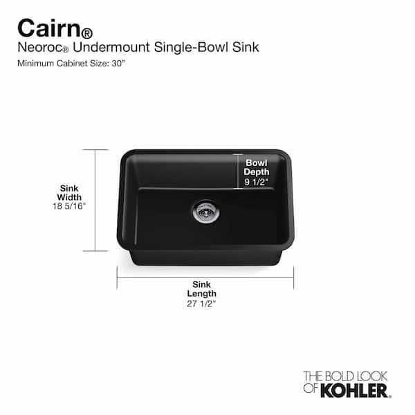 Kohler Cairn 27-1/2 Undermount Single-Bowl Kitchen Sink - Cheap Fitting