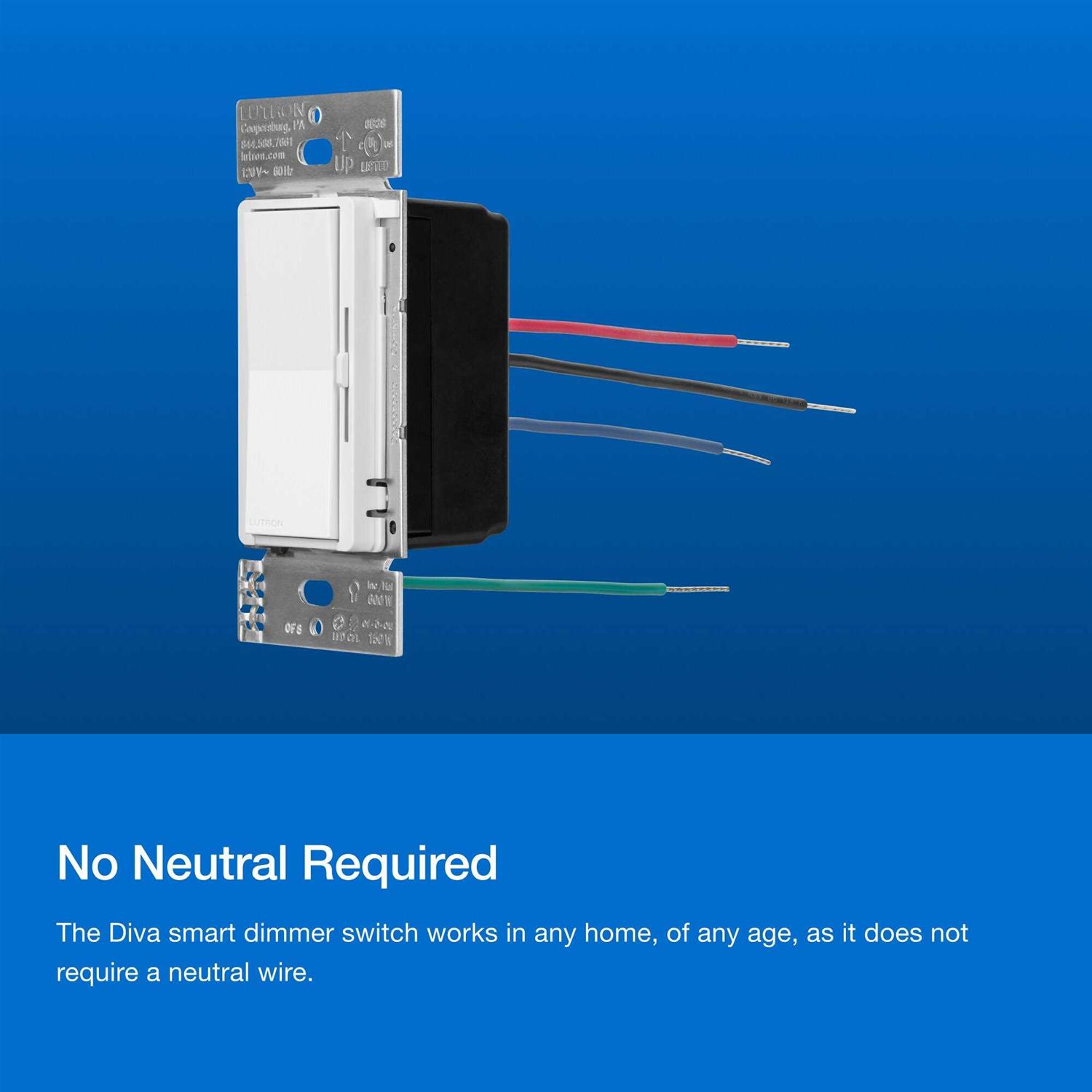 Lutron Diva 3-Way Smart Dimmer Switch Kit 3014618 - Cheap Fitting
