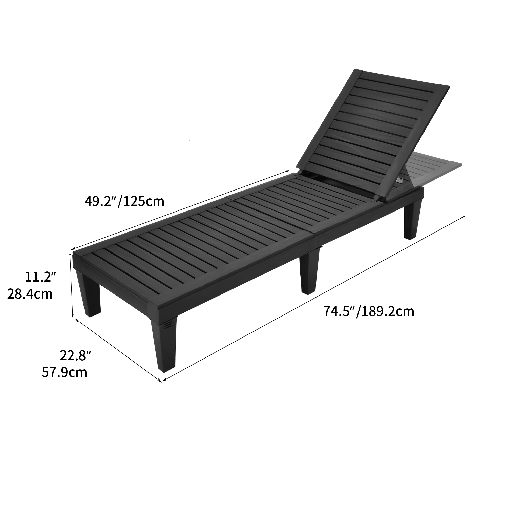 Dextrus Adjustable Outdoor Lounge Chairs Chaise Outdoor Lounge Chairs, Black - Cheap Fitting