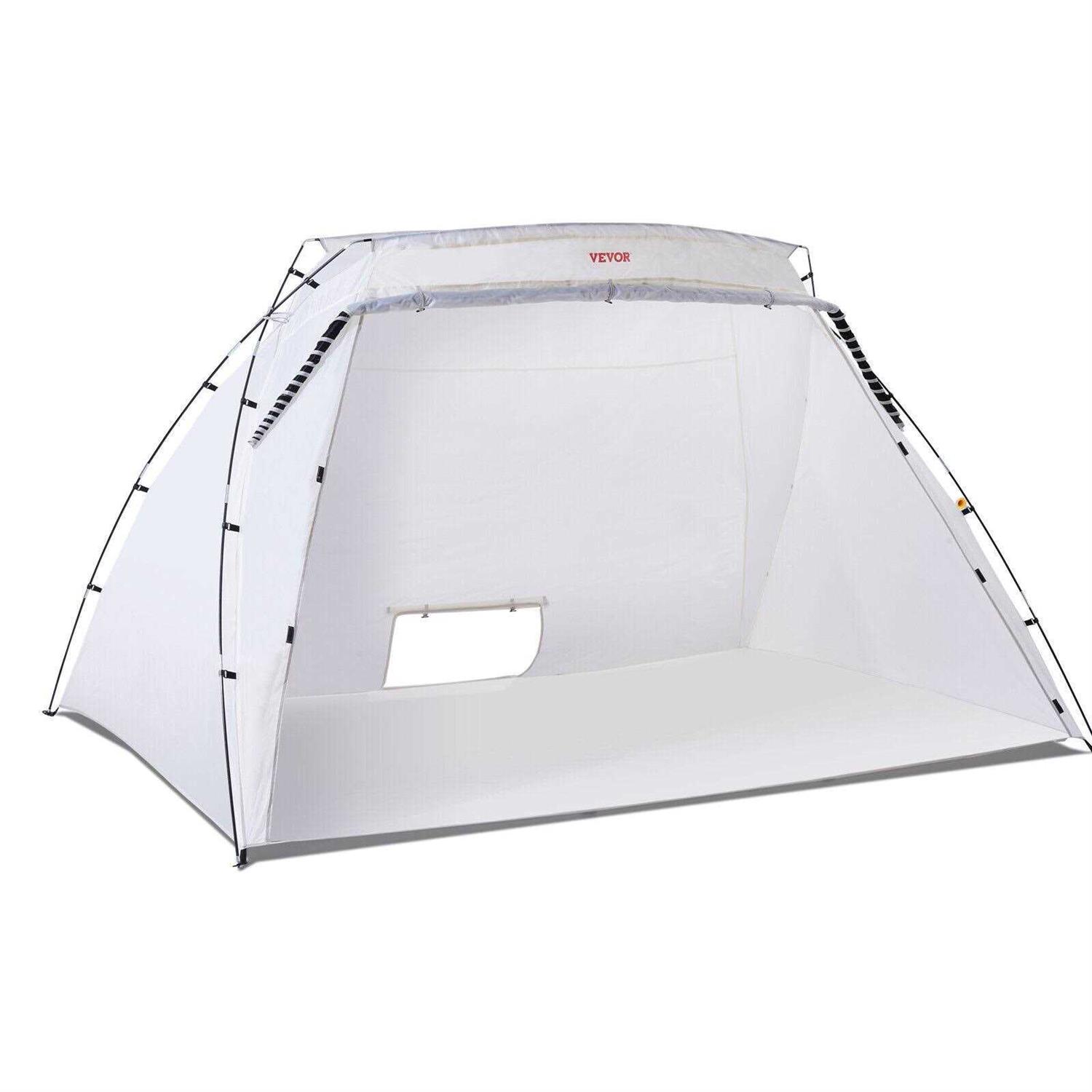 VEVOR Portable Paint Booth,10x7x6ft Larger Spray Paint Tent with Built-in Floor & Mesh Screen & Windproof Hooks - Cheap Fitting
