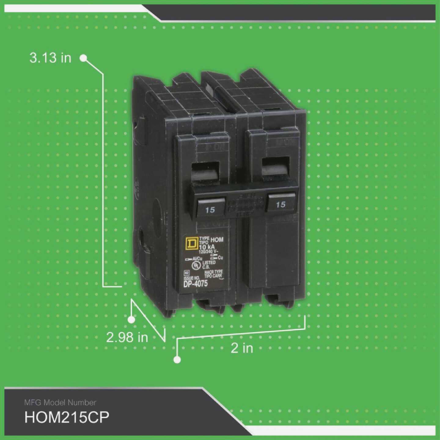 Square D Homeline Circuit Breaker 15 - Cheap Fitting