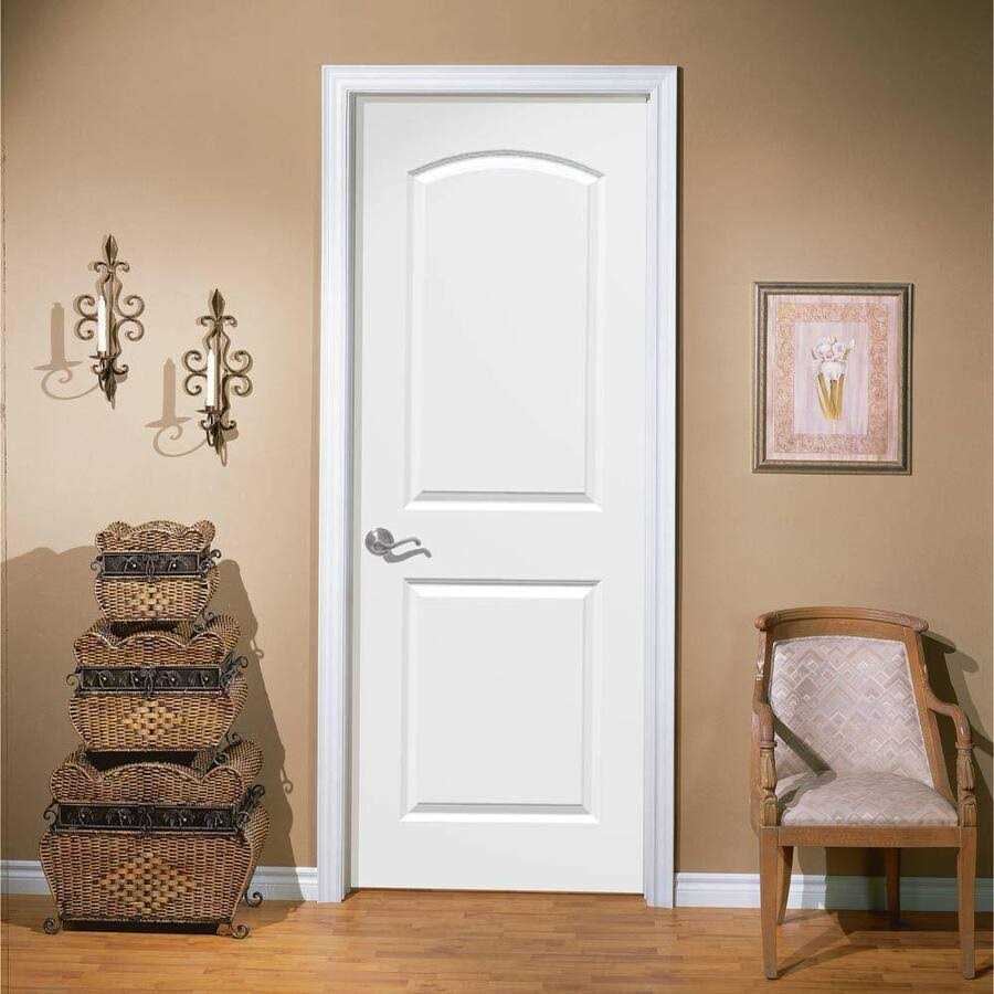 Masonite 80 in. 2 Panel Roman Round Top Hollow-Core Smooth Primed Composite Single Prehung Interior Door - Cheap Fitting