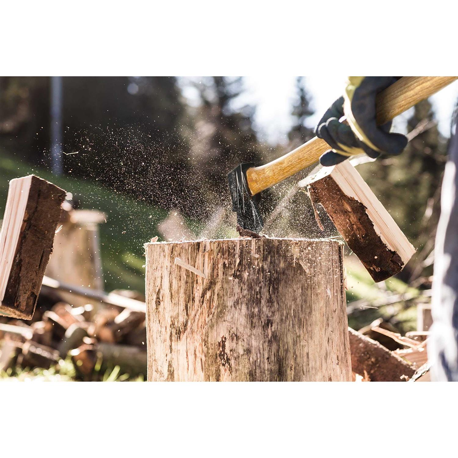 Chopper Wooden Axe # 1 Splitting Maul Axe Powerful Log Splitting Action Spring Activated Levers Separate Wood 6.25# Cast Iron Head 32 Hickory Handle - Cheap Fitting