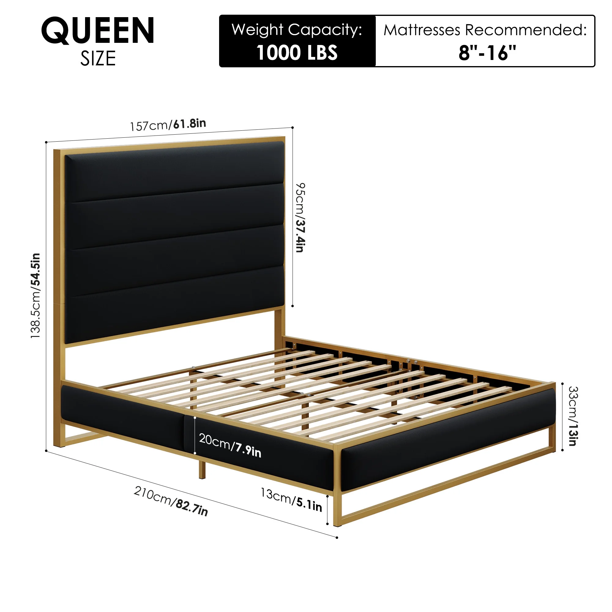 Homfa Queen Size 54.5