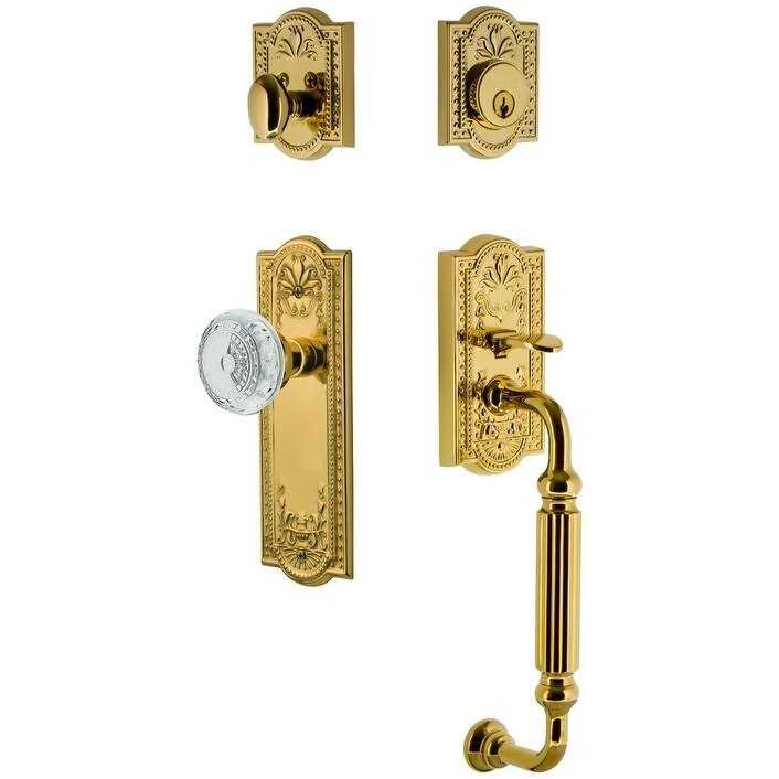 Nostalgic Warehouse Meadows Plate Grip Entry Set Crystal Meadows Knob - Cheap Fitting