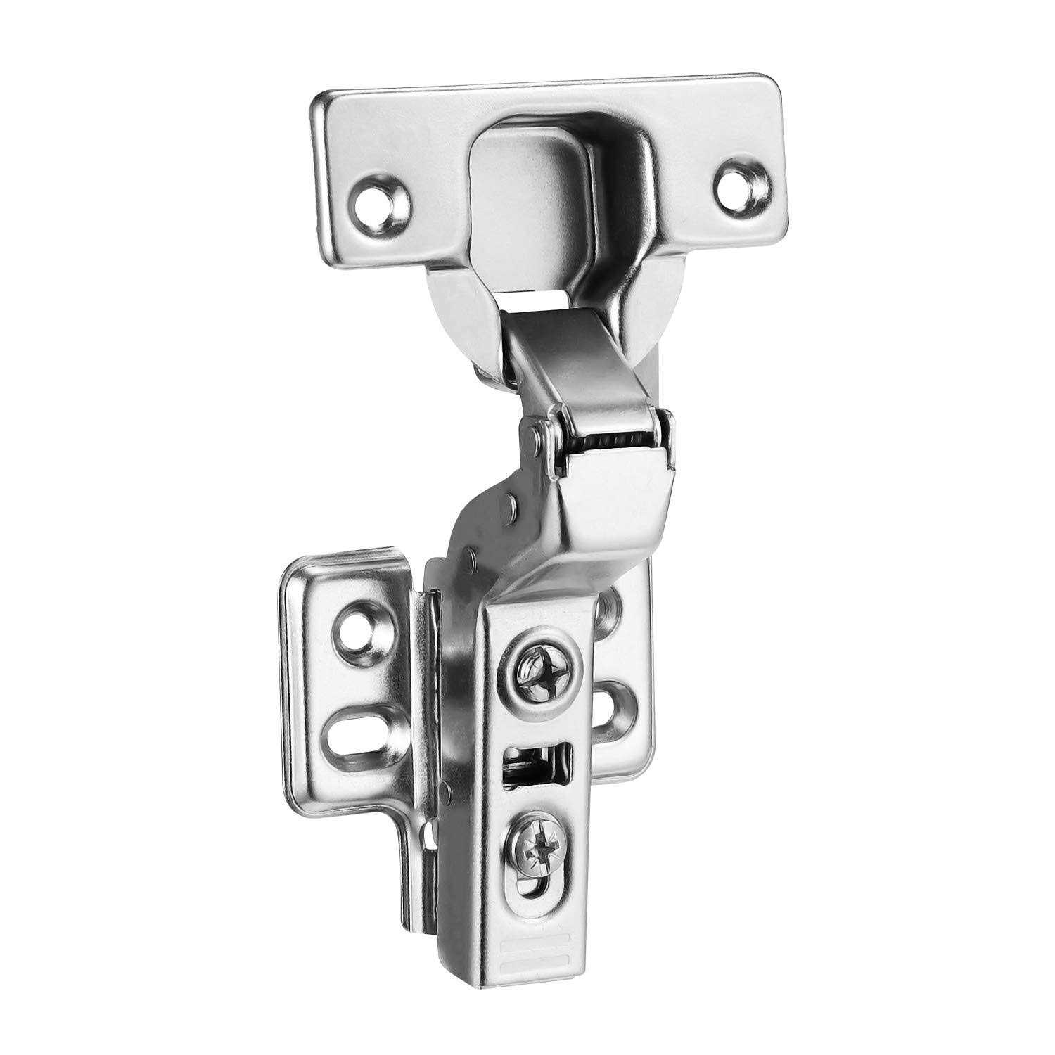 luokim 2pcs standard cabinet hinge,fit for frameless cabinet,european inset,soft closing,four-hole mounting plate hinges,nick - Cheap Fitting
