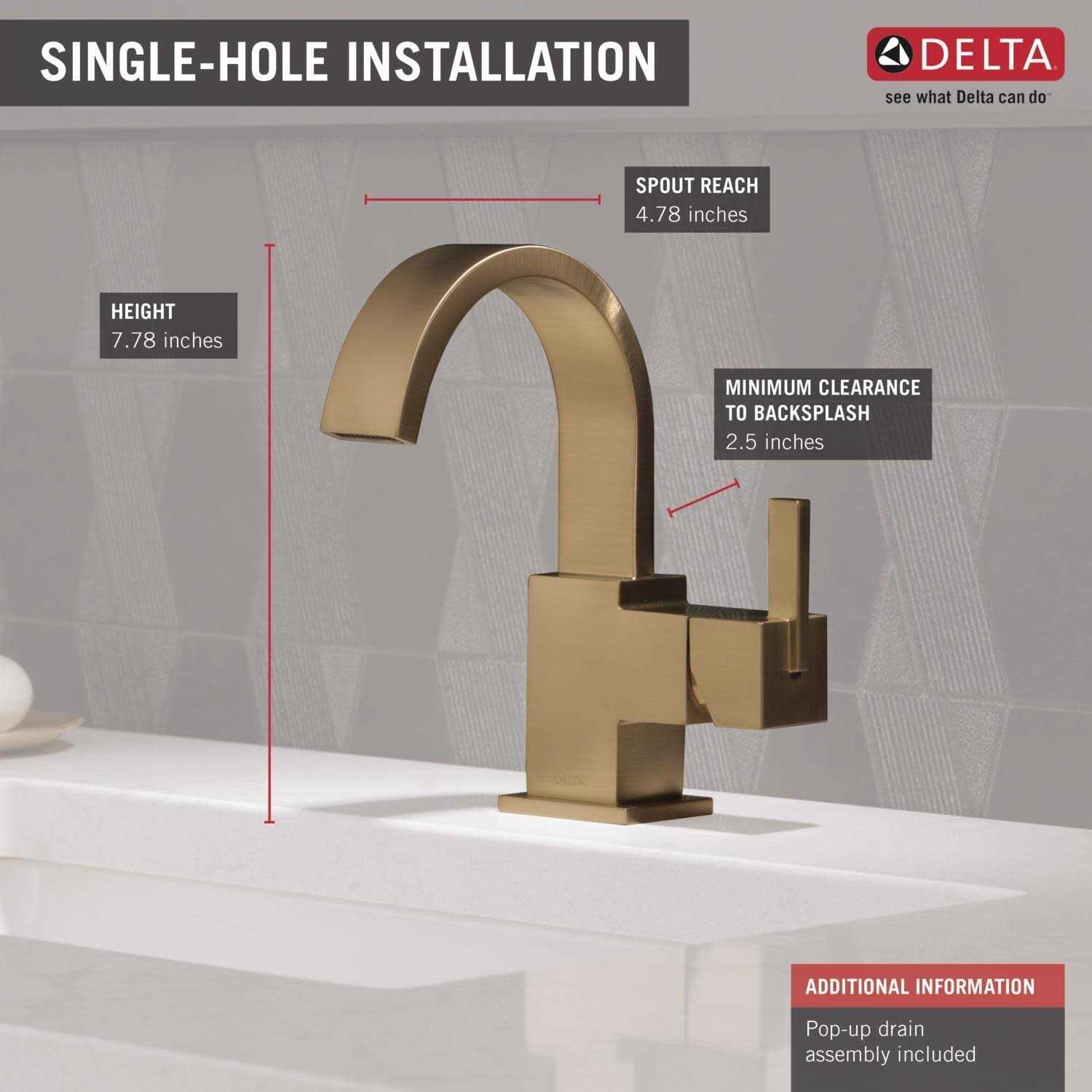 Delta Vero Single Handle Bathroom Faucet 553LF - Cheap Fitting