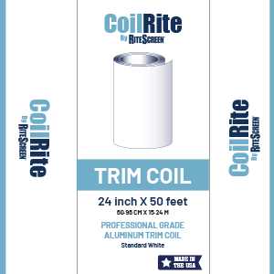 RITESCREEN 24 in. x 50 ft. White Aluminum Trim Coil - Cheap Fitting