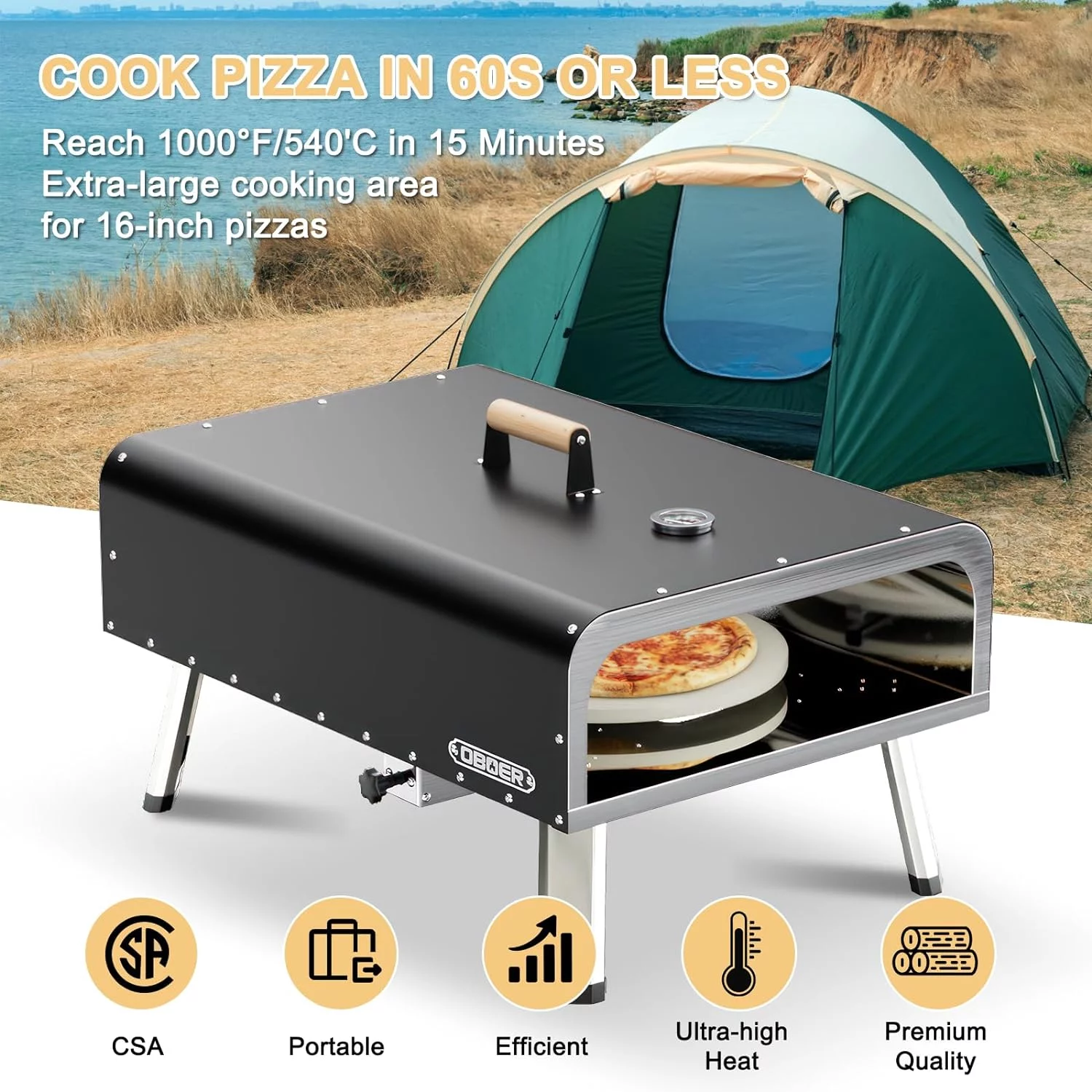 SLSY Pizza Oven Outdoor, 13