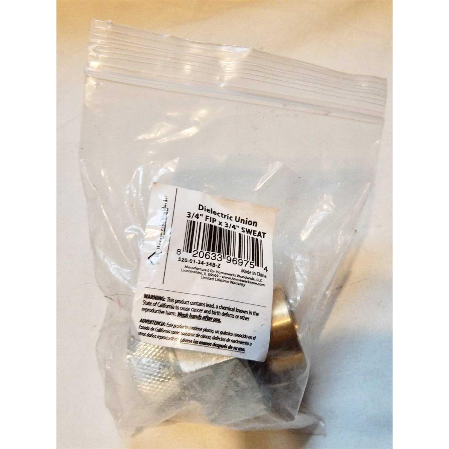 Homewerks 520-01-34-34B-Z Dielectric Union - Cheap Fitting