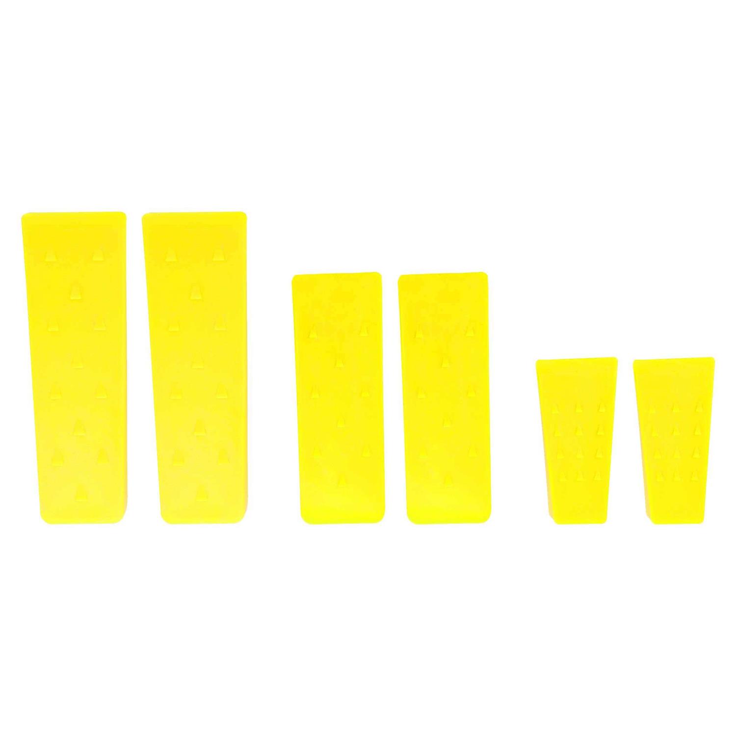 AR-PRO 6 Pack Tree Felling Wedges with Spikes for Safe Tree Cutting – 3 Each of 8” and 5.5” Wedges with Storage Bag - Cheap Fitting