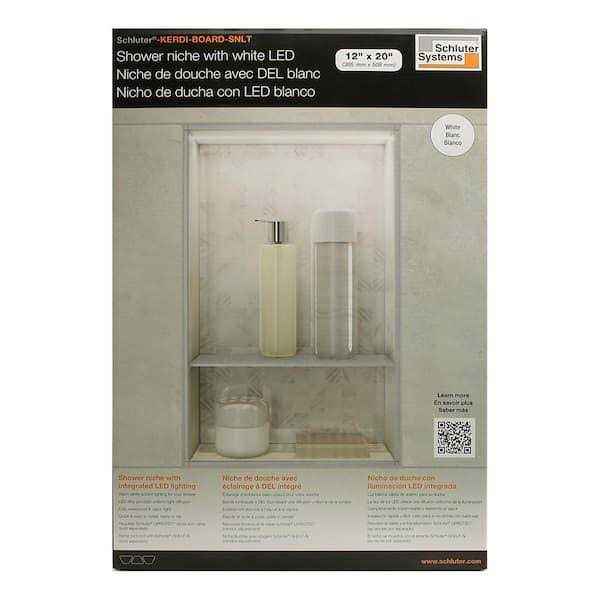 Schluter Kerdi-Board-SNLT 12 in. x Shower Niche with Warm White LED Light - Cheap Fitting