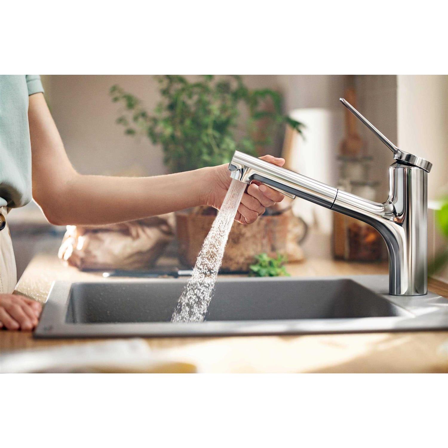 Hansgrohe Zesis 1.75GPM 2-Spray Pull-Out Kitchen Faucet 74800001 - Cheap Fitting