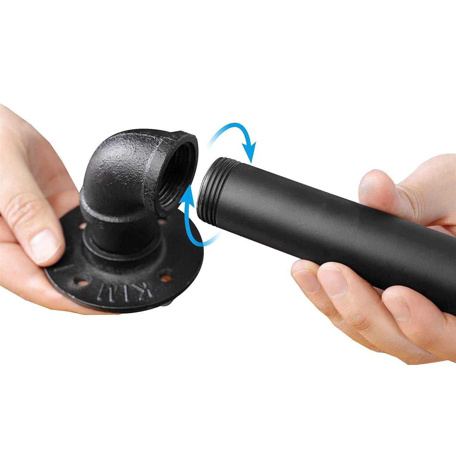 Toriexon Staircase Handrails Galvanized Steel Stair Railing Easy to Install - Cheap Fitting