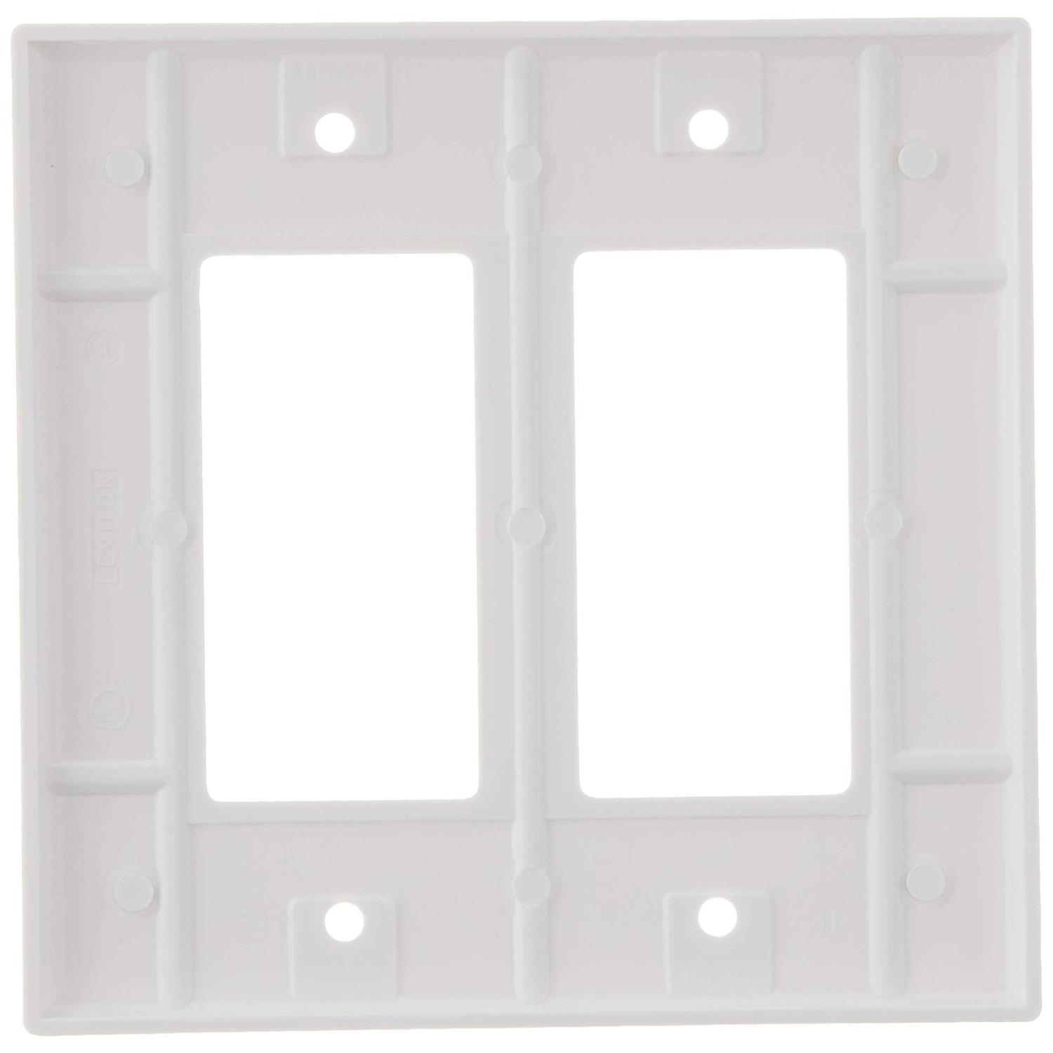 Leviton 80609-W 2-Gang White Wall Plate - Cheap Fitting