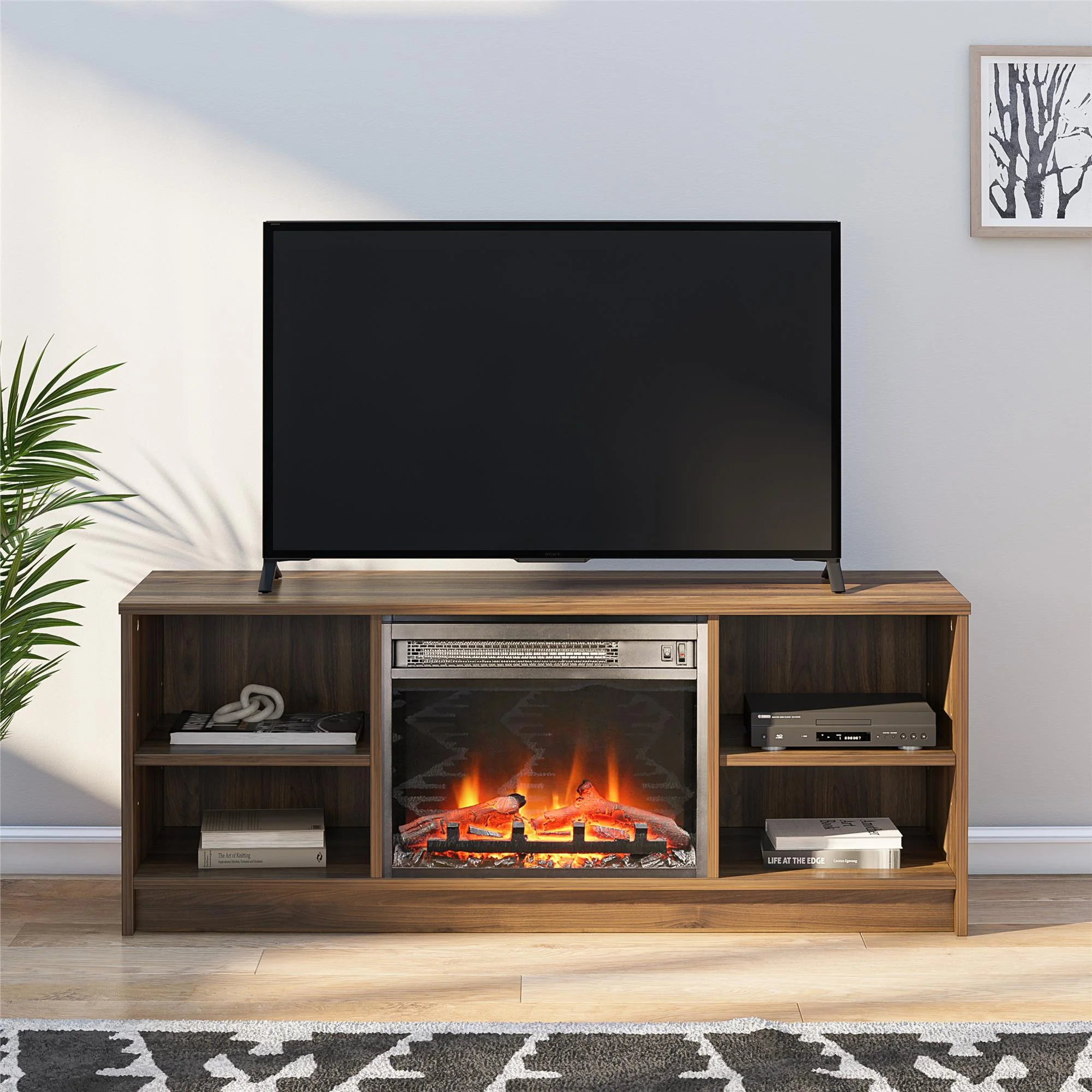 Mainstays Fireplace TV Stand for TVs up to 55