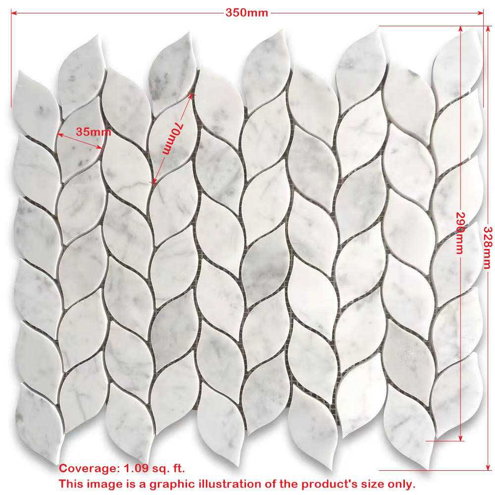 14 x 11 Marble Novelty Mosaic Wall & Floor Tile Marble Online - Cheap Fitting