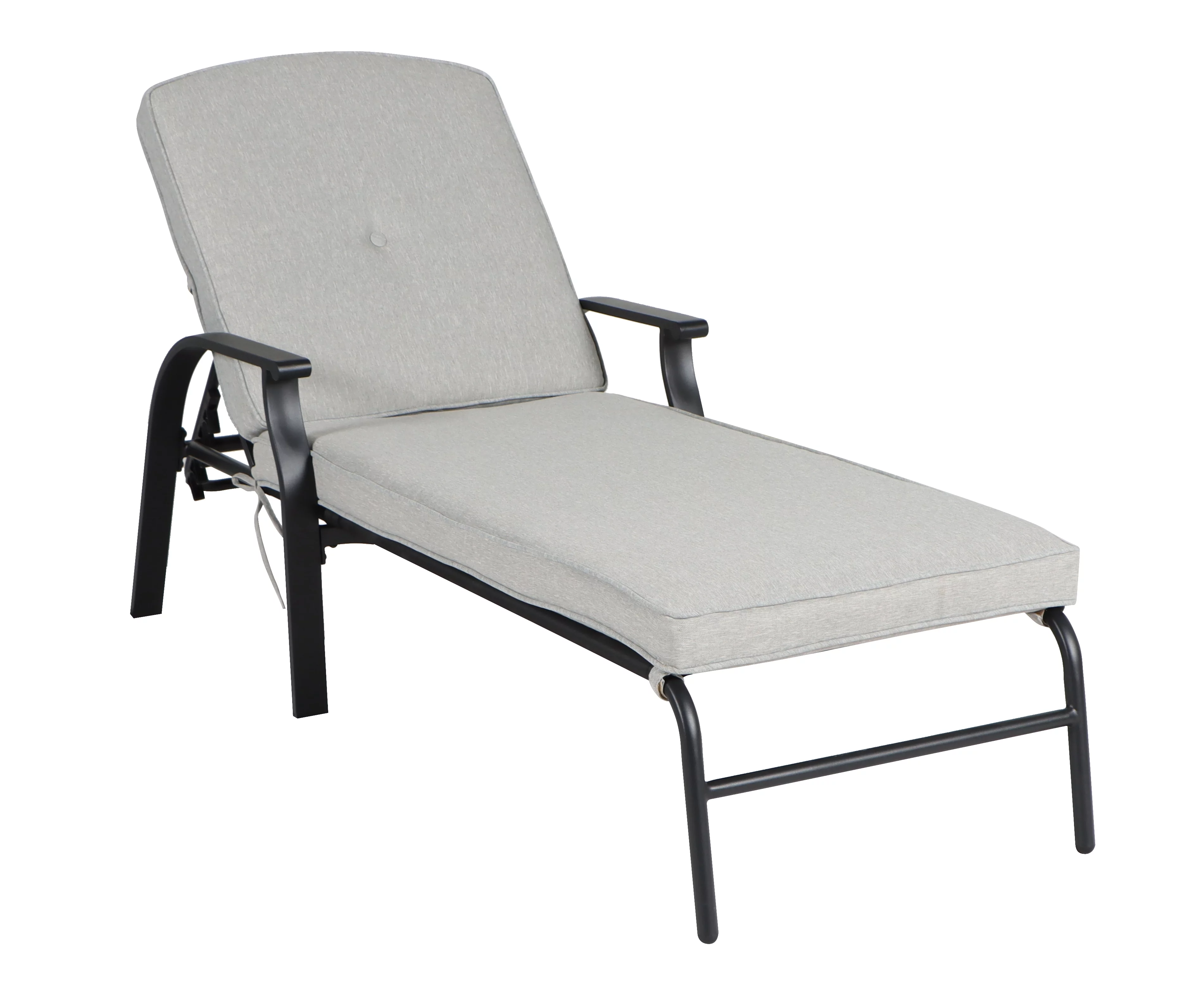 Mainstays Belden Park Cushion Steel Outdoor Chaise Lounge - Red - Cheap Fitting