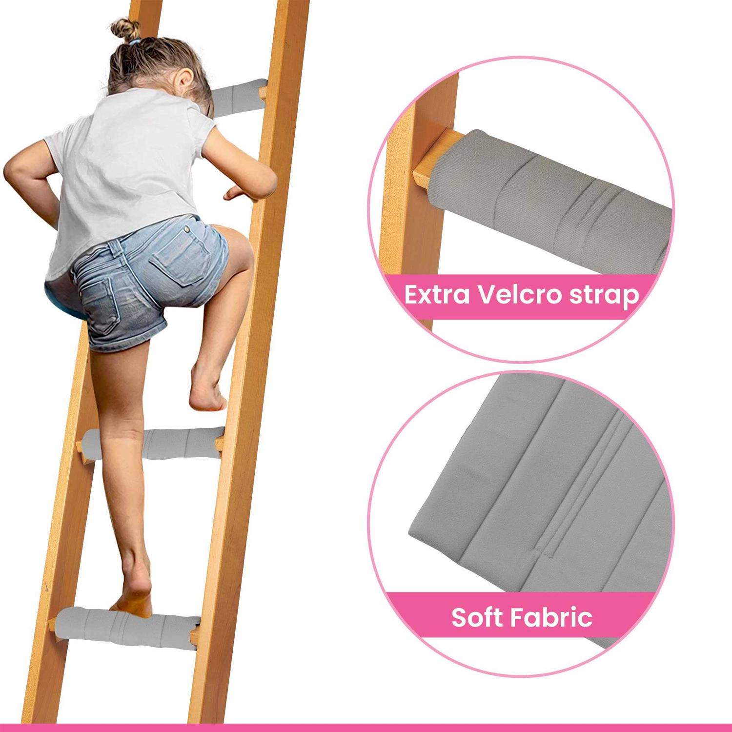 Hudson Comfort Bunk Bed Ladder Pads Soft Brushed Fabric for Foot Comfort with Anti Slip Dots on Bottom - Cheap Fitting