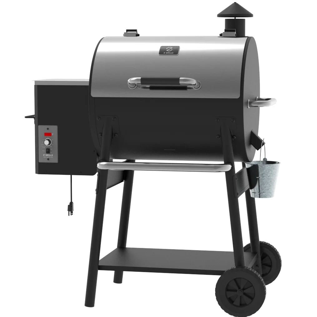 Z GRILLS ZPG-550A2E 590 sq. in. Wood Pellet Grill and Smoker 8-in-1 BBQ Stainless Steel - Cheap Fitting