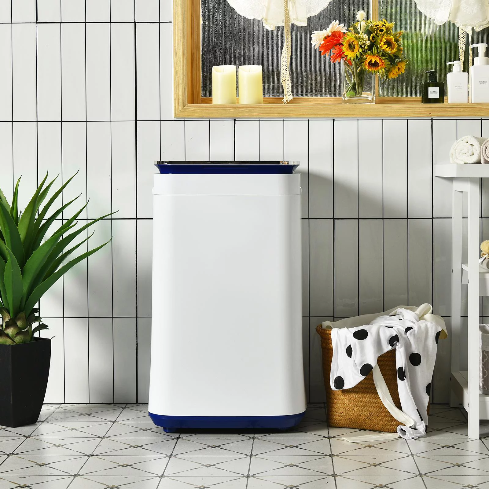 Giantex Full Automatic Washing Machine, 7.7lbs Portable Washer w/Heating Functions, Compact Laundry Washer for Apt/Dorm/RV - Cheap Fitting