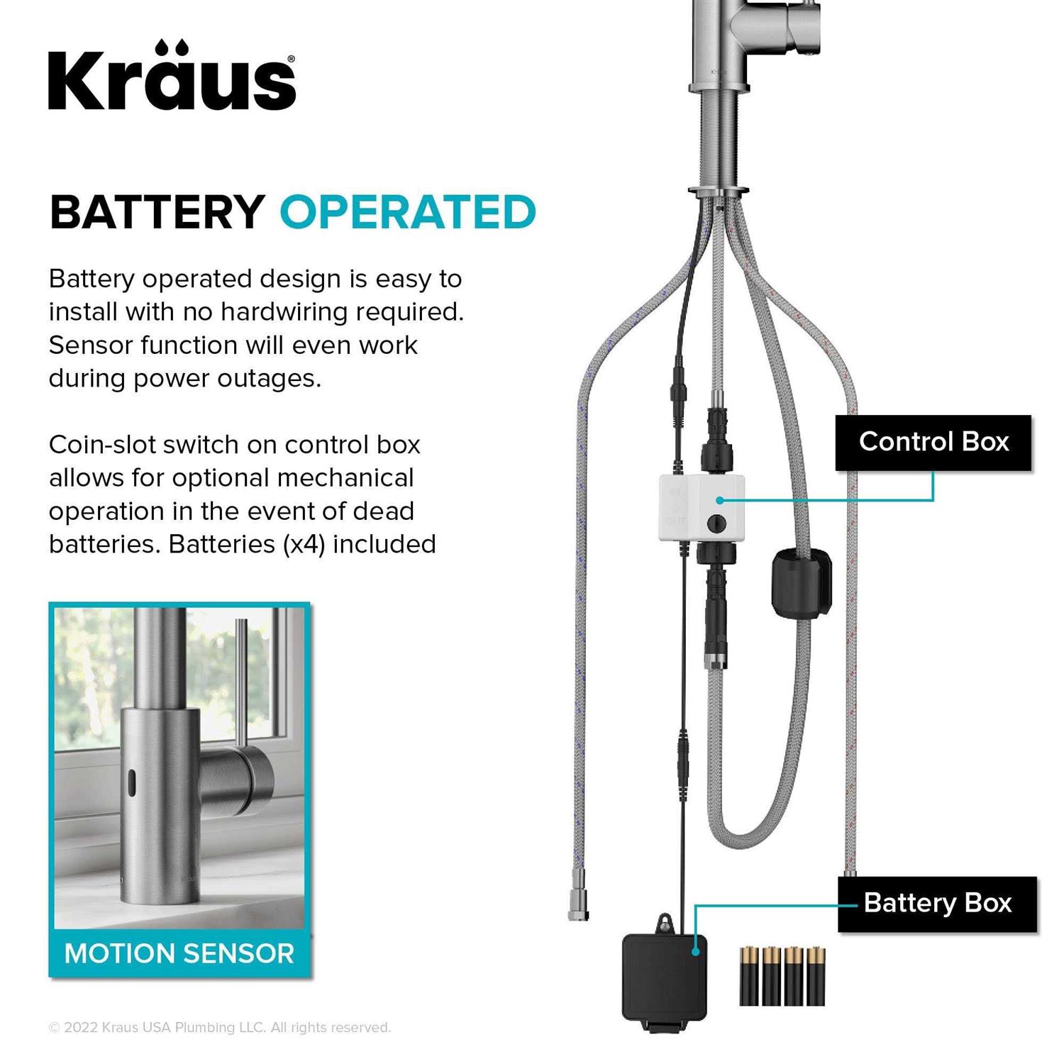 Kraus Oletto Touchless Sensor Commercial Pull-Down Single Handle Kitchen Faucet with QuickDock Top Mount Assembly KSF-2631SFS - Cheap Fitting