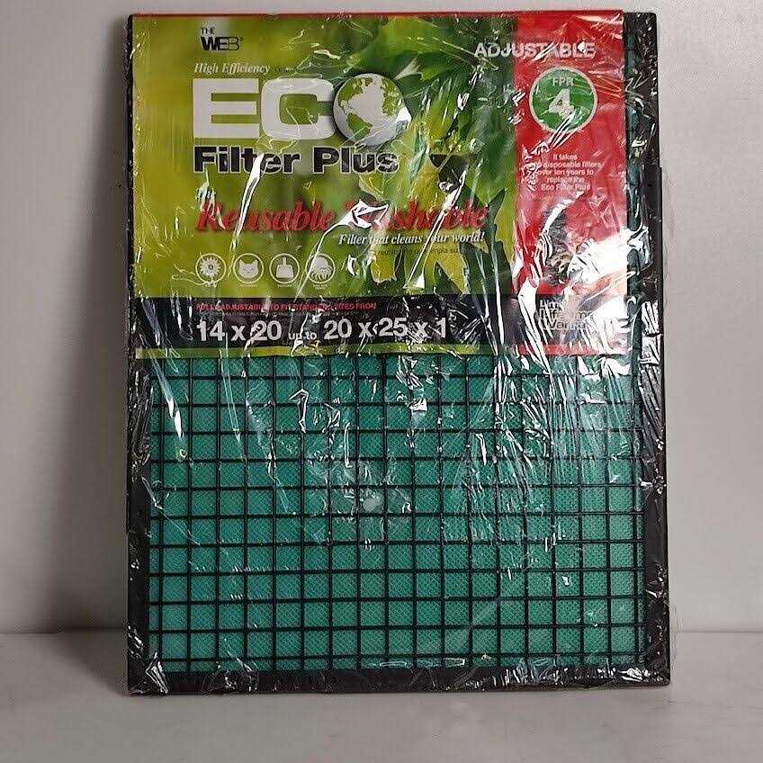 Web Eco Filter Plus 20 in. W X 25 in. H X 1 in. D Polyester 8 Merv Air Filter - Cheap Fitting