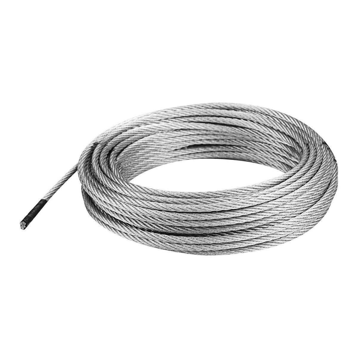 HAUL-MASTER 50 ft. x 3/16 in. Aircraft Grade Wire Rope - Cheap Fitting