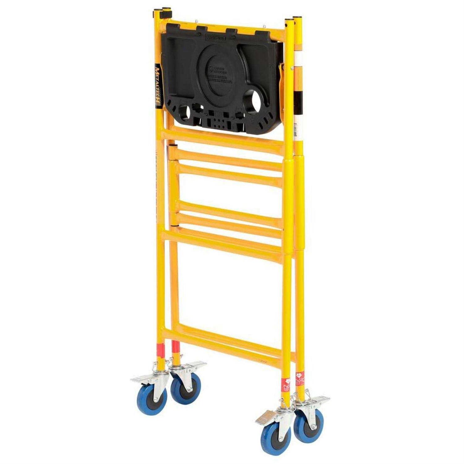 Metaltech 4′ Jobsite Series Folding Scaffold with Tool Shelf - Cheap Fitting
