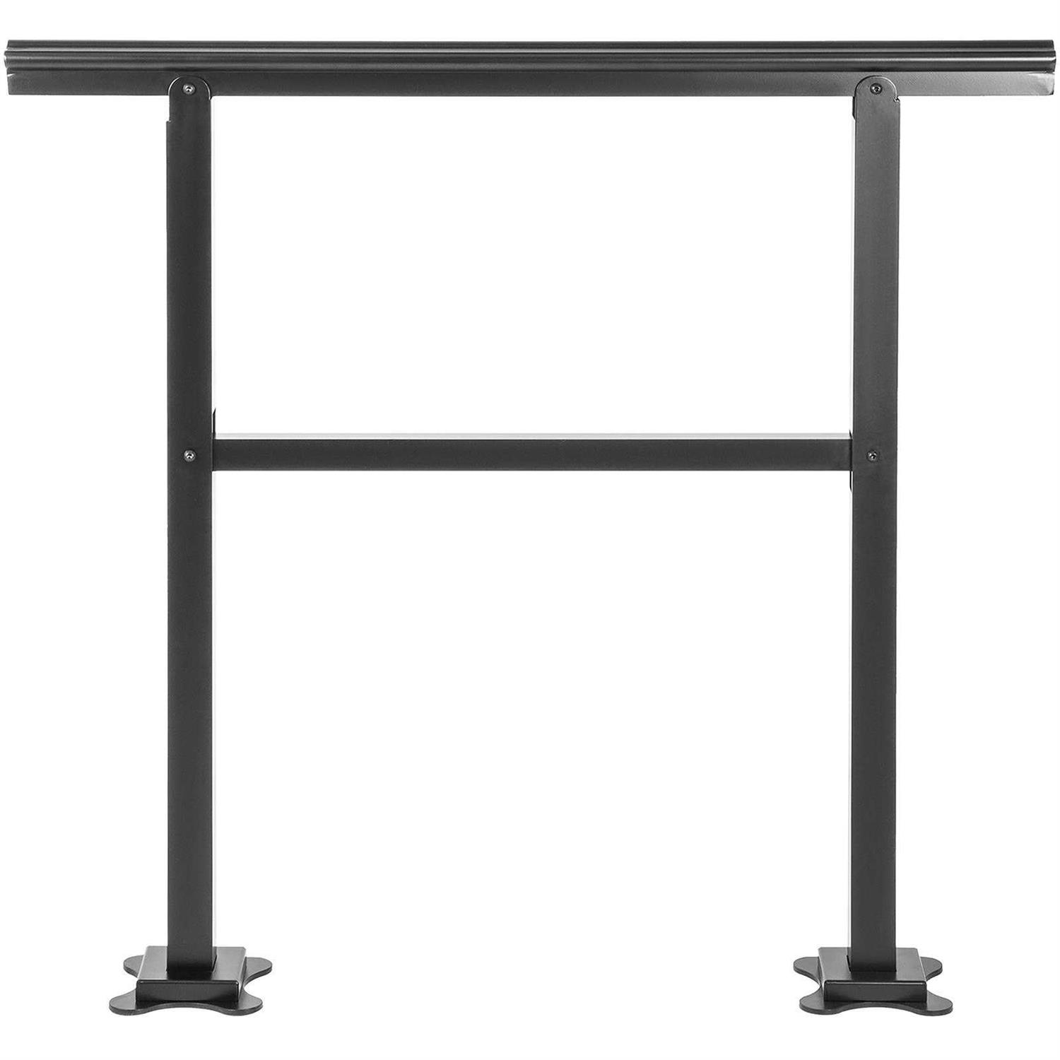 VEVOR Outdoor Handrail 165LBS Load Handrail Outdoor Stairs Aluminum Stair Handrail 36 x 35 Outdoor Stair Railing Transitional R - Cheap Fitting