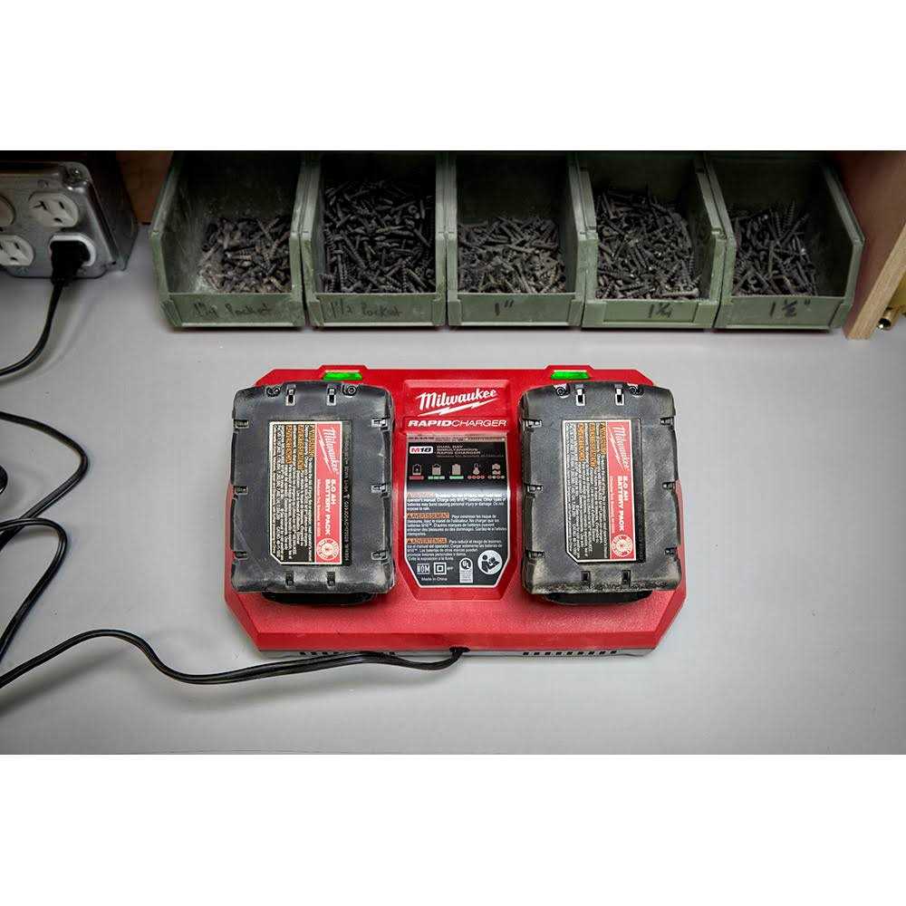 Milwaukee M18 Dual Bay Simultaneous Rapid Charger 48-59-1802 - Cheap Fitting