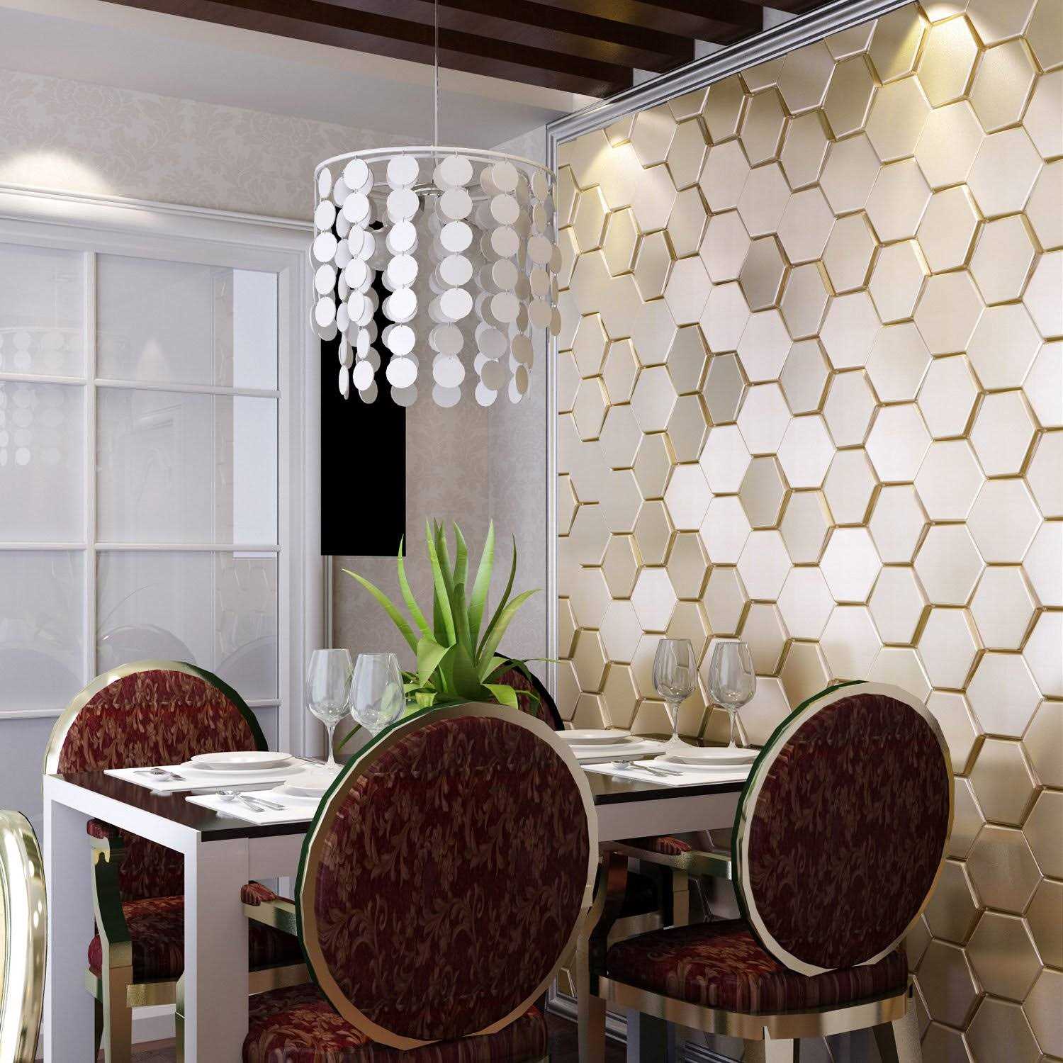 Art3d 20-Pieces Decorative 3D Wall Panels Faux Leather Tile - Cheap Fitting
