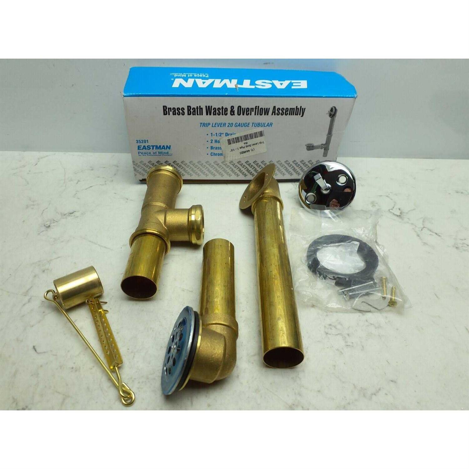 Eastman 35201 Trip Lever Bath Waste Strainer, Brass - Cheap Fitting