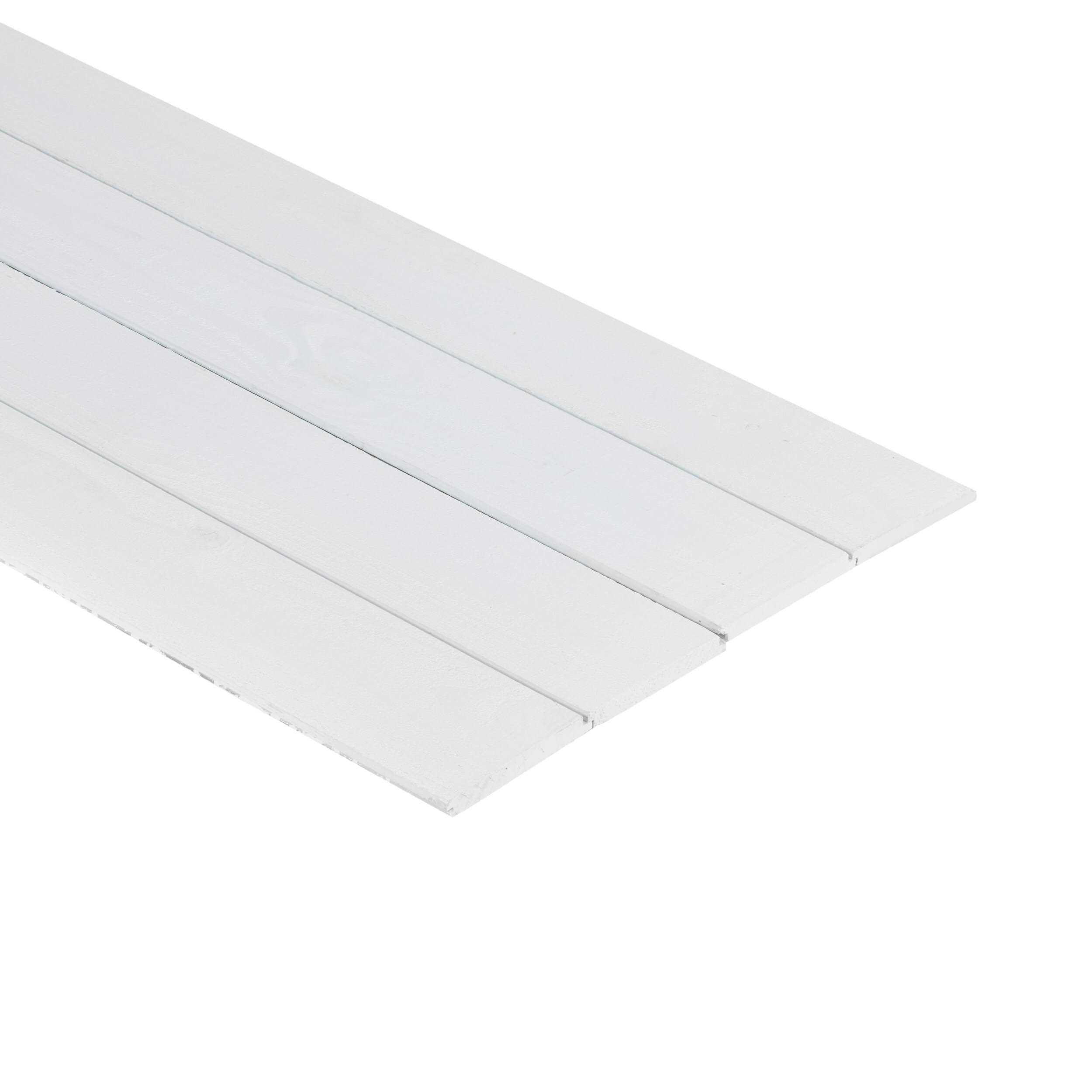 Unbranded 5.5-in x 8-ft Painted White Pine Shiplap Wall Plank 58X6X8-RSW - Cheap Fitting