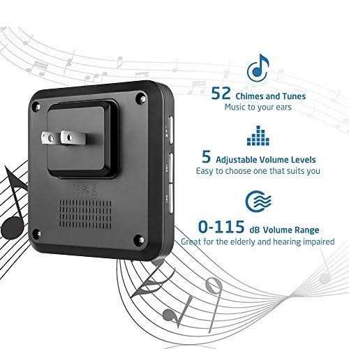 AVANTEK Wireless Doorbell D-3B Waterproof Door Chime Kit Operating at over 1300 Feet with 2 Plug-In Receivers - Cheap Fitting