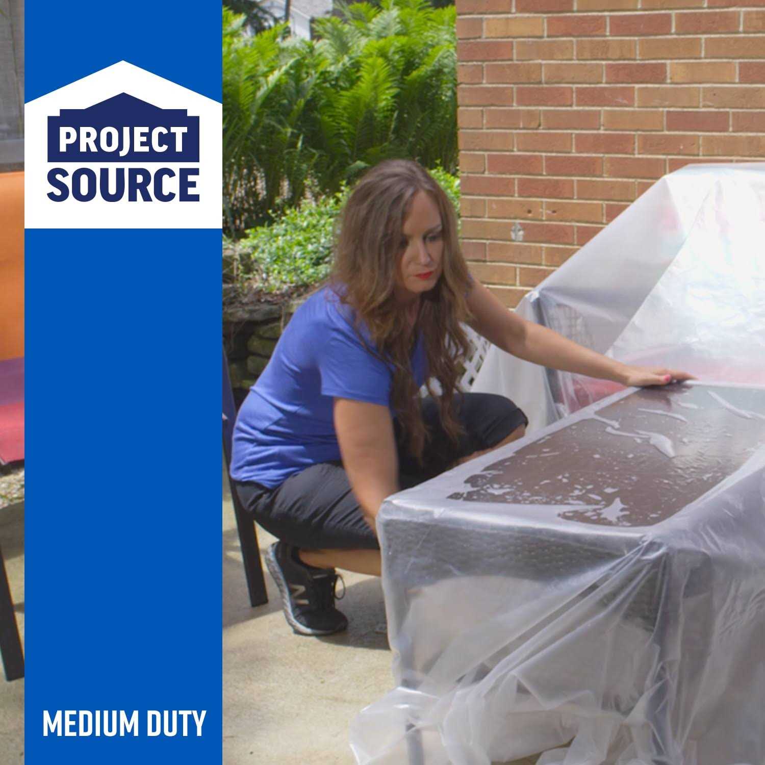 BARRICADE Clear Plastic Sheeting 110CT - Cheap Fitting