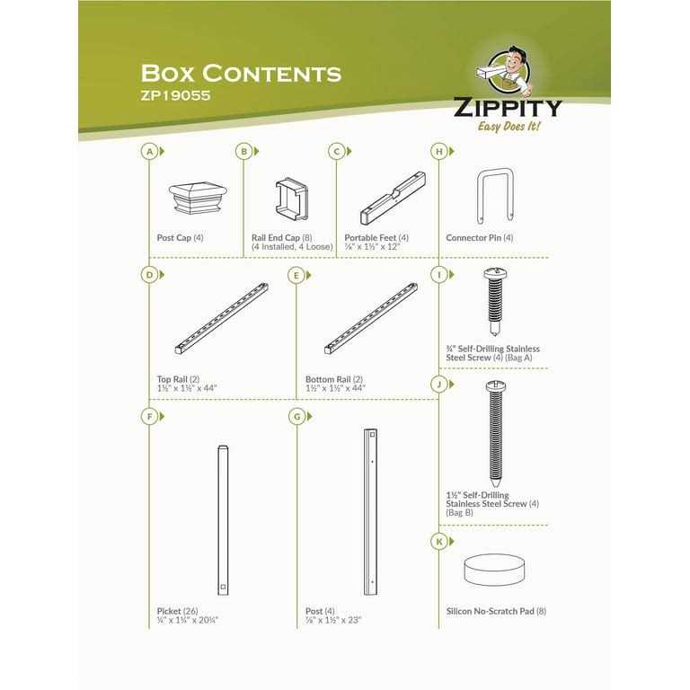 1.8 ft. H x 3.7 ft. W Portable Puppy Vinyl Fence Kit Zippity Outdoor Products - Cheap Fitting
