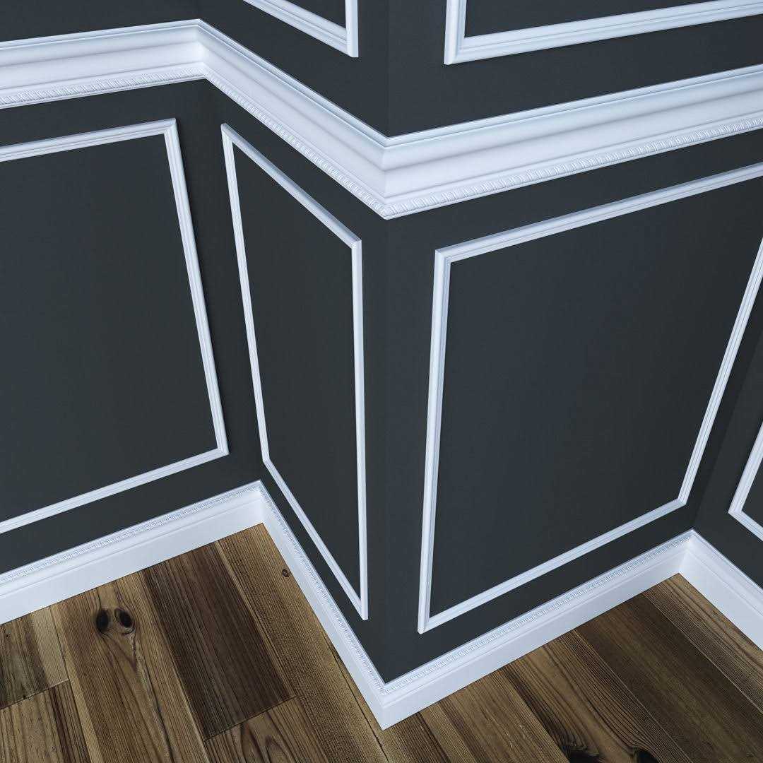 Ornamental Mouldings 5/16 in. x 11/16 in. x 96 in. White Hardwood Panel Colonial Moulding - Cheap Fitting