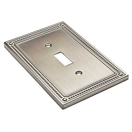 Franklin Brass Classic Beaded Single Switch Wall Plate in Satin Nickel W35058-SN-C - Cheap Fitting