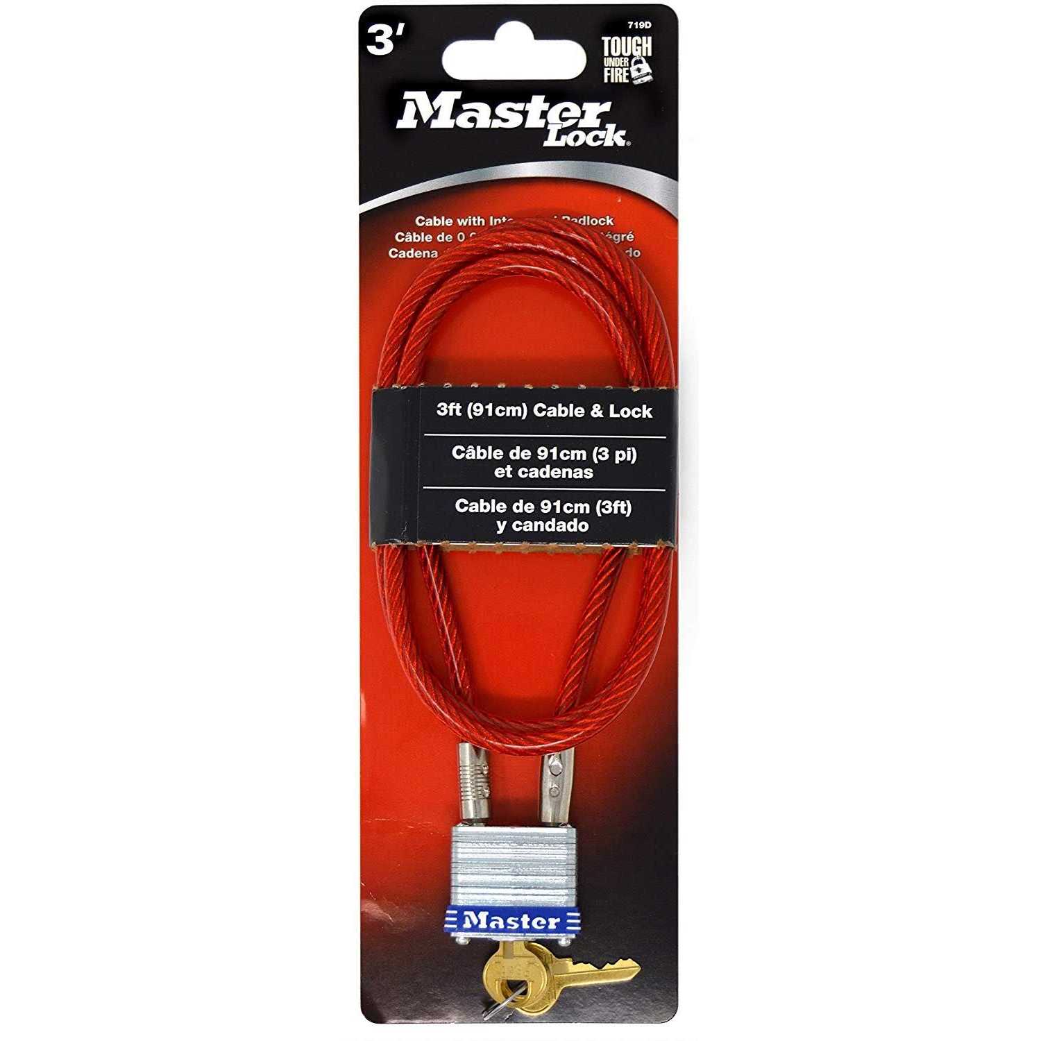 Master Lock 719D Padlock Cable - Cheap Fitting