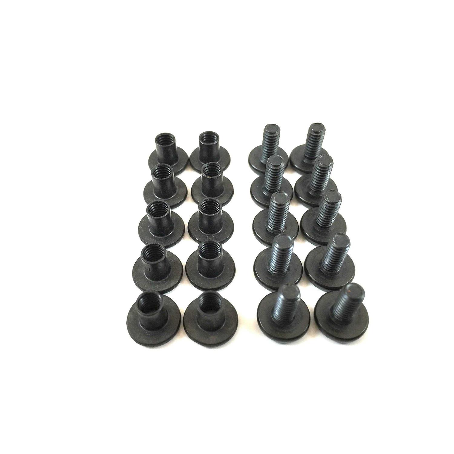 Gun Guy Gear Screws & Open Back Screw Posts 1/2 Black Finish 10 Pk Leathercraft & Kydex Chicago Screws - Cheap Fitting