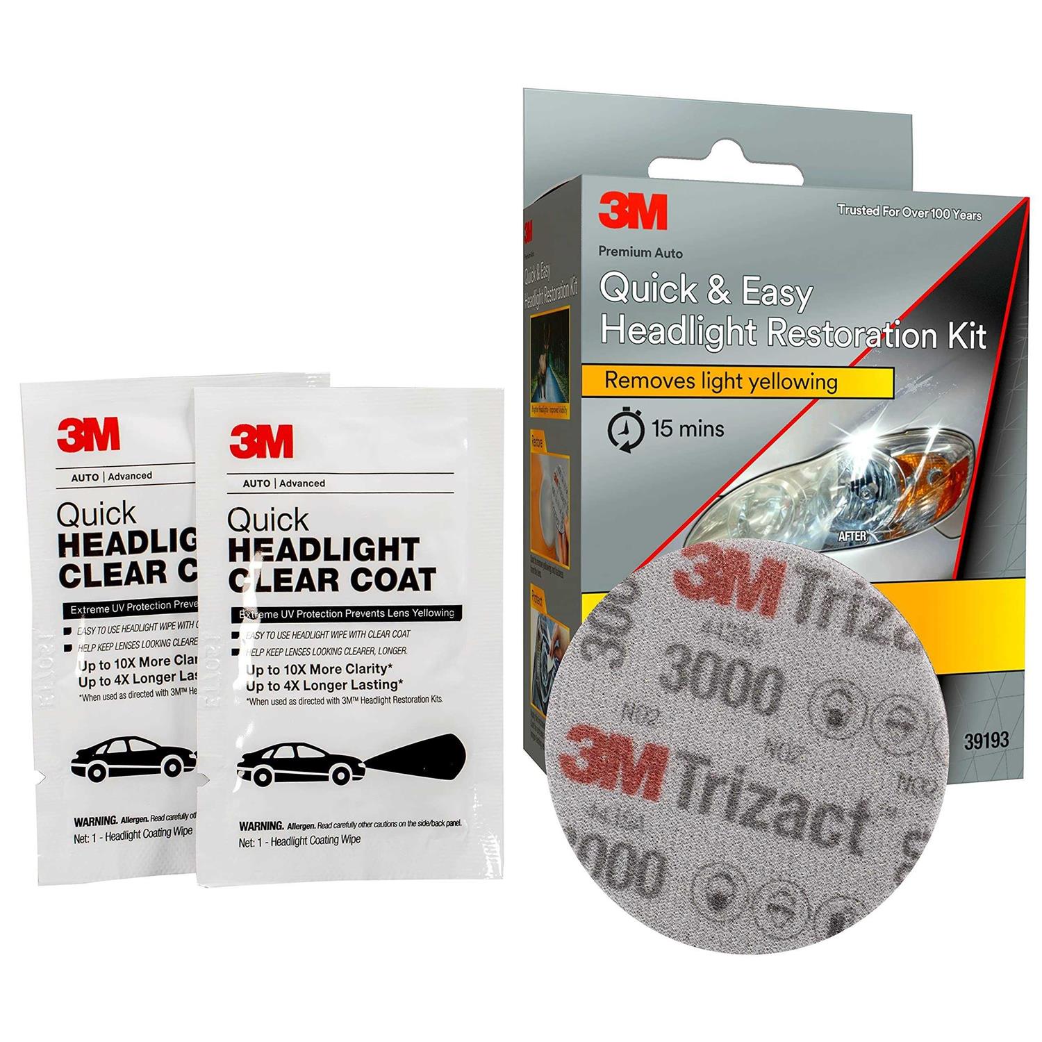 3M Quick and Easy Headlight Restoration Kit 39193 - Cheap Fitting
