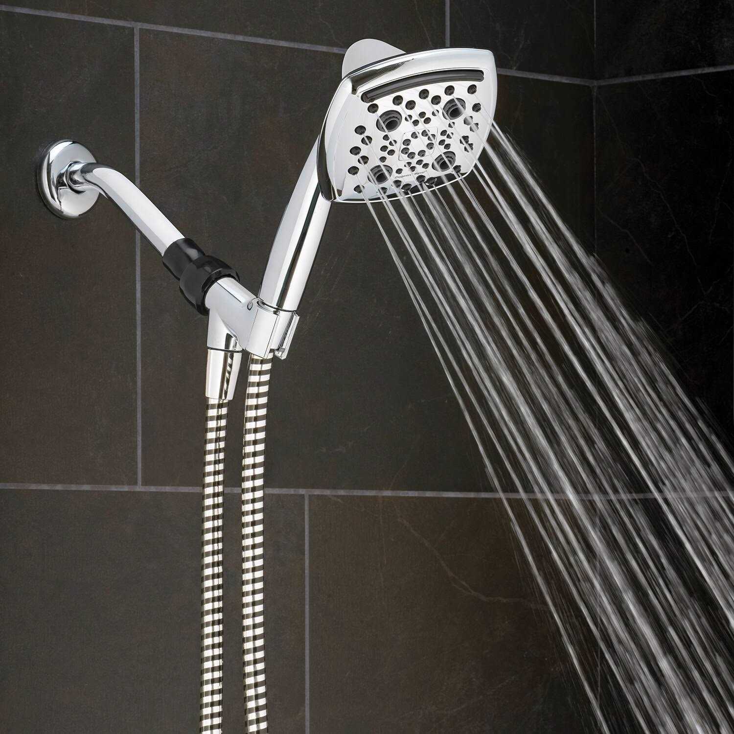 Oxygenics Marvel Chrome Square Handheld Shower Head 1.8-GPM 55189 - Cheap Fitting