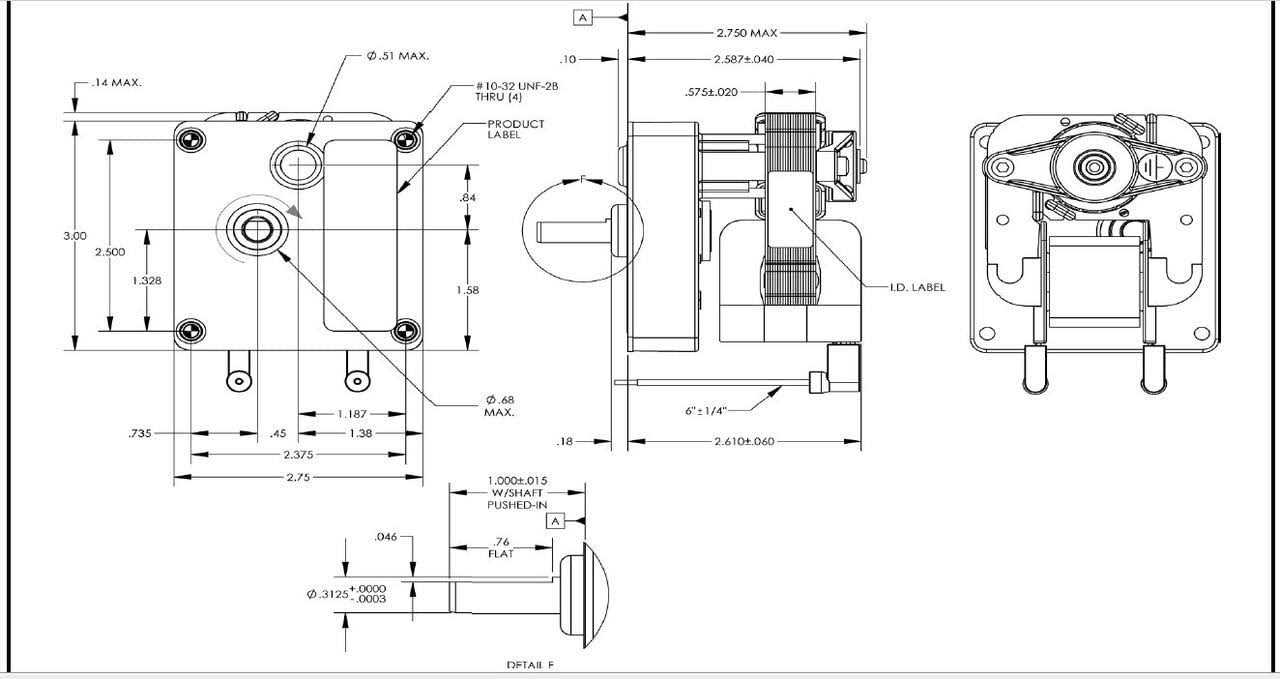 Dayton Model 52JE26 Gear Motor 1.1 RPM 1/300 hp 115V - Cheap Fitting